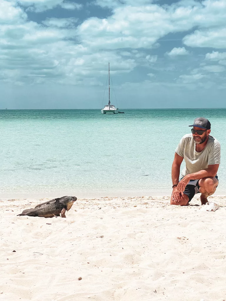 white sandy beach Kitesurf Cruise Exumas Bahamas