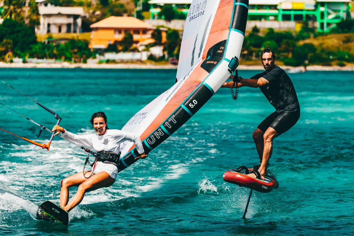 kitesurfing and wingfoiling in caribbean